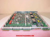 MultiTech MT2834MR modem board — reverse angle showing PCB underside components, red connector blocks, and card edge connectors