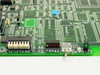 NEC PA-24DTR PCB component detail showing DIP switch bank, LED indicators, jumper blocks, and silkscreen labels ILB LLB PLB MBR