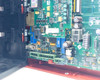 Kronos 460F interior close-up of modem card 6600204-001 and internal PCB connector blocks