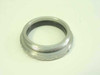 Bausch & Lomb microscope threaded aluminum retaining ring – angled view showing knurled exterior grip notches and external threads