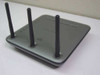 Belkin F5D8230-4 Wireless Pre-N Router – top/rear three-quarter view showing three external antennas and silver-gray housing