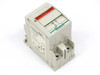 Fuji Electric CP32TM/3 Circuit Protector angled side view showing toggle handle, label side, and screw terminals
