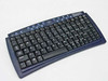 Gyration GP120 compact wireless mobile keyboard – top/front view showing full key layout and blue accent keys