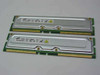 Samsung MR18R0824BN1-CK8 64MB PC800-45 ECC RDRAM RIMM pair — front view showing silver heat spreaders and Samsung labels