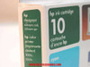 HP C4841A Ink Cartridge 10 Cyan — side of box showing compatible printers: DesignJet ColorPro CAD, ColorPro GA, HP 2000c, HP 2500c