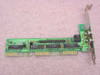 Future Domain IDE-16003 ISA controller card – component side showing three ICs, IDE header connector, and RCA audio jacks on bracket