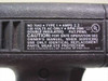 Black & Decker 7043 rating plate — No 7043, Type 1, 2.2A, 120V AC, 2500 RPM, double insulated, UL listed