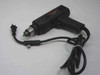 Black & Decker 7043 1/4" single speed corded drill — left side view with chuck key and power cord