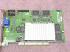 3dfx Voodoo3 2000 PCI video card – top-down view showing 3dfx logo, heatsink fins, dual memory chips, and PCI edge connector