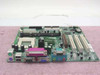 Compaq 254552-002 Socket PGA370 Motherboard – front view showing I/O panel with PS/2, USB, parallel, serial, VGA, and audio ports, plus AGP, PCI, and ISA expansion slots