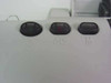 Close-up of Epson Stylus C60 front panel showing power button, ink/paper indicator button, and cleaning button