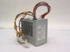 Hipro HP-200NLXAK 200W ATX desktop power supply – three-quarter front view showing chassis, fan grille, and wire harness