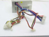 KPI KP-ATX250 ATX power supply – cable harness detail showing 20-pin main connector, Molex peripheral connectors, and floppy connector