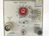 Tektronix 5A38 – CH2 VOLTS/DIV detail with CAL knob, range markings, CH2 INVERT and CH2 TRIG buttons, and OUT: CH1 connector