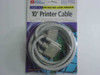 System Connection 1284c Parallel 10' Printer Cable DB25 Male to Mini Centronics 36