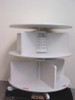 Rotating 2-Tier Binder Carousel with Worktop and Legs