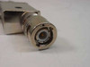 HP 10432A probe — close-up of BNC male connector on compensator body