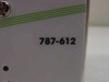 Close-up of Wago 787-612 model number printed on front panel with green stripe branding