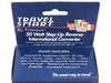 Franzus Travel Smart FR-22 retail box front showing 50 Watt Step-Up Reverse International Converter branding and Smart Features list