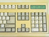 BTC 5339R-0 AT Keyboard – close-up of right section showing numeric keypad and green LED indicator caps