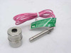 Gems LS-1755 level switch stainless probe with pink lead wire and cylindrical float marked 750 NC ON