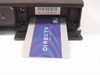 DirecTV D10 access card inserted into front card slot with receiver ID barcode visible