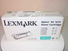 Lexmark 1361752 Optra SC 1275 Cyan Toner Cartridge – front of box showing cyan color label and part number