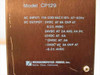 Microcomputer Power CP129 label – specifications plate showing AC input 115/230VAC and DC outputs: 5V 9A, 24V 2A, 12V 0.5A, -12V 0.5A, -5V 3A