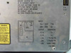 Control Data 81542301 power supply – close-up of electrical specification label showing input 100-120V/208-240V and multi-rail output voltages