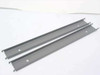 HON 919492 Double Hangrail — both gray steel rails shown side by side, top view revealing mounting notches and holes