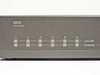 IBM 8222 front panel close-up showing model number 8222, P/N 60G2534 label, and six numbered port Link OK/Disabled LEDs