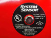 System Sensor SSV120-8 label close-up — 120VAC, 0.047A, 60Hz, UL Listed 486N, FM Listed, Audible Signaling Appliance for Fire Alarm Service