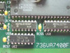 Relisys TR175 II Terminal Control Board 736VA7400F – close-up of PCB chips including SCN2681AC1N40 DUART, HD74LS163AP, HD74LS273P, and 736VA7400F board number