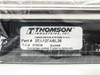 Thomson Industries label showing Part # 2EA12FABL36, T.I.I. # 570404, Linear Motion Systems Division
