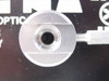 A.G. Heinze DL-150 Dyna Lite 150 — closeup of 8mm ferrule fiber optic output receptacle on front panel