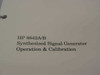 HP 8642A/B Synthesized Signal Generator Operation & Calibrati