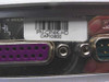 Neoware Capio 800 rear panel closeup — part number label PN-CP4K-HD / CAPIO800, DB-25 parallel port, DB-9 serial port visible