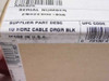 APC AR8425 box label showing supplier part description '1U HORZ CABLE ORGR BLK', UPC barcode, and Made in U.S.A.