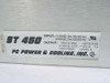 PC Power & Cooling ST 450 specification label showing 115VAC/230VAC input and +5V, +12V output ratings
