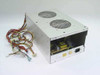 PC Power & Cooling ST 450 LanSpeed server power supply – angled left side view showing dual top fans and multi-wire harness