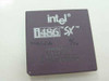 Intel i486 SX 25MHz CPU A80486SX-25 SX790 — top view showing Intel i486 SX logo, part number A80486SX-25, and stepping mark SX790 with handwritten lot notation