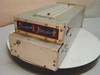 Alfred 654K-S1 oscillator plug-in rear view showing two multi-pin edge connectors on red-board rear interface panel and overall module chassis construction