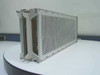 Tektronix 7B50 Timebase Plug-In side and rear view showing perforated aluminum chassis and PCB assembly with card-edge connector