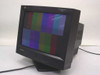 ViewSonic M70B 17-inch CRT color monitor – three-quarter front view showing color bar test pattern on screen and ViewSonic logo on bezel