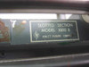 Close-up of HP X810B nameplate reading Slotted Section Model X810 B — Hewlett-Packard Company, with visible paint loss and surface corrosion around the label area