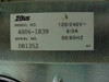 I-Bus 4806-1839 rating plate label showing model number, serial number D81352, 120/240V 6/3A 50/60Hz power specifications