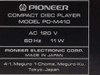 Pioneer PD-M410 Compact Disc Player