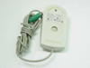 IBM 12J4545 PS/2 ball mouse bottom view showing ball housing, label, and PS/2 green connector