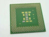 Intel SL4P8 Celeron 600MHz Socket 370 CPU — bottom view showing FC-PGA pin array and capacitor pads