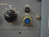 Panoramic SPA-3/25 right-side panel detail showing Step Attenuator knob, BNC RF Input connector, and blue 5-pin circular Probe connector